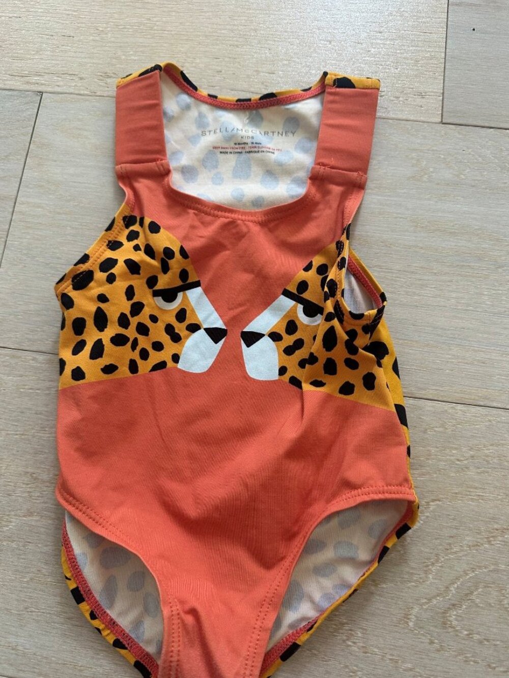 Stella McCartney Kids Leopard One Piece Swimsuit 18M